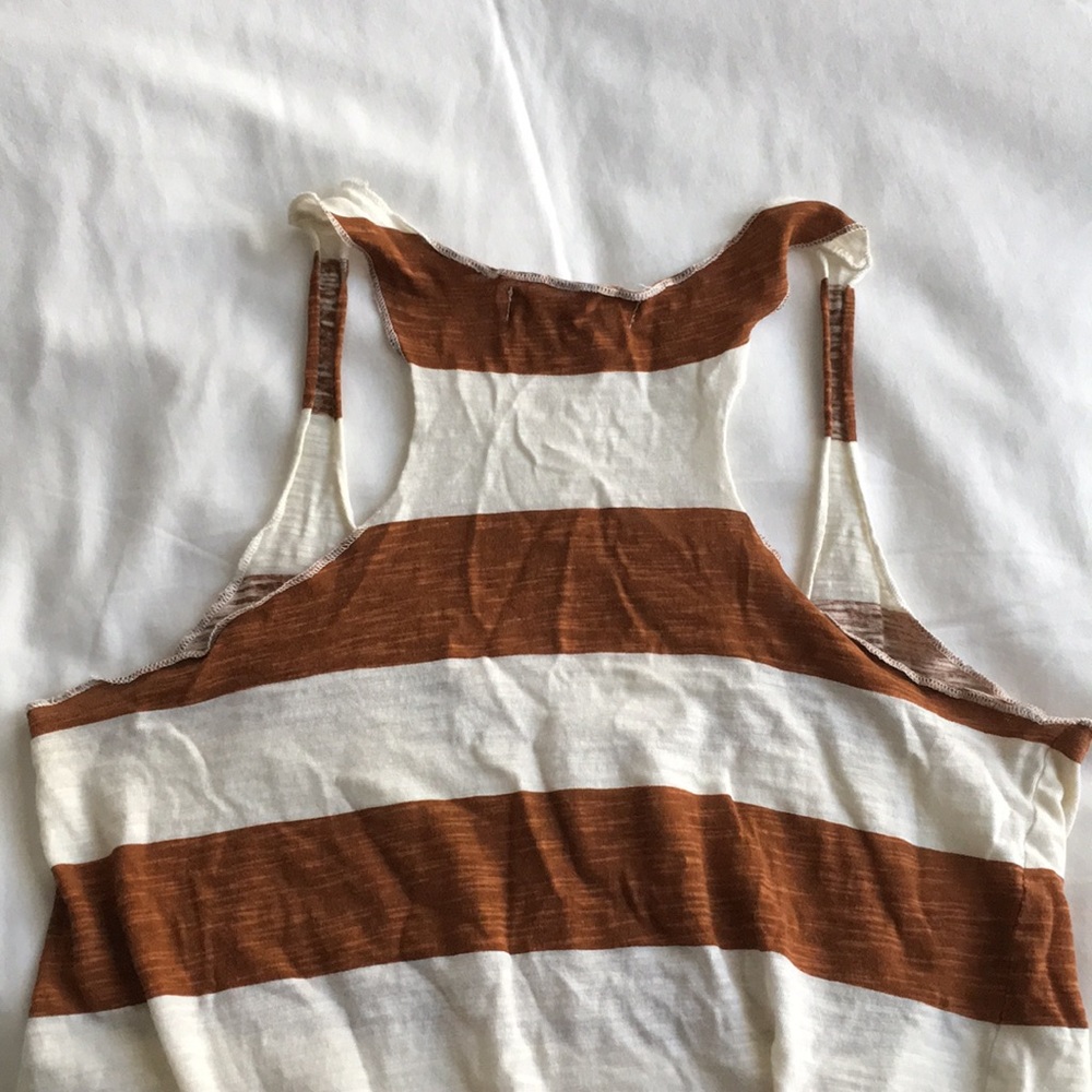 Rust Striped Racerback Tank Top - Picture 4 of 5